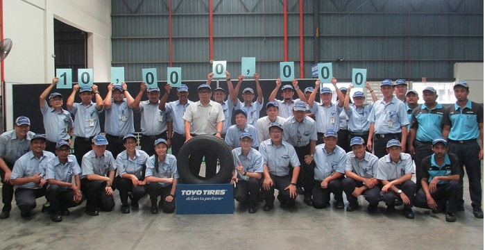 東洋ゴムのマレーシアでのタイヤ生産量が累計1000万本突破