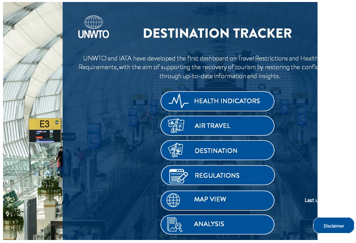 UNWTOとIATA、国際旅行再開に向け、旅行先の感染症情報などが分かる「デスティネーション・トラッカー」公開