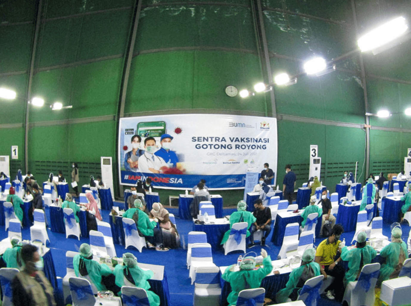 インドネシア：1500人対象に自主接種 　ＧＩＩＣ工業団地　ＫＡＤＩＮ